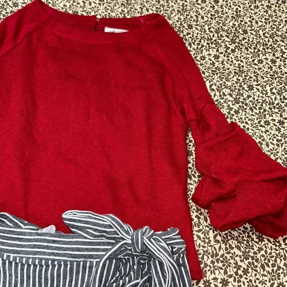 Joyfolie girls sweater skirt set holiday sz 4